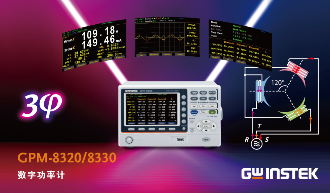 【新品上市】固纬电子GWinstek | GPM-8320/8330 数字功率计